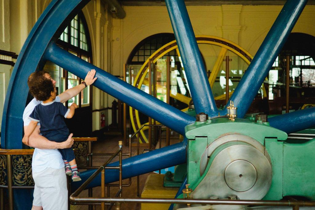 Inside the Pumphouse Museum, an original steam powered waterworks from 1851