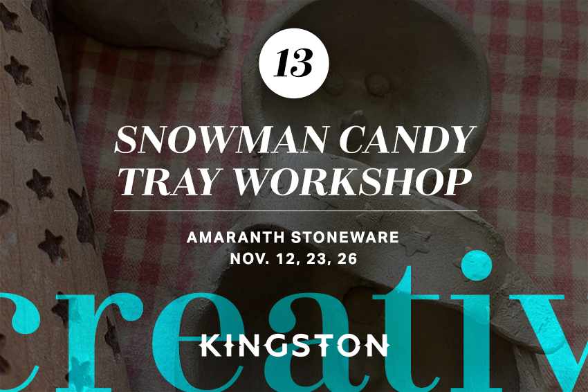 13. Snowman candy tray workshop