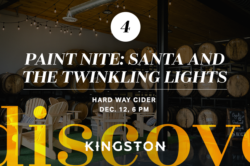 4. Paint nite: Santa and the twinkling lights