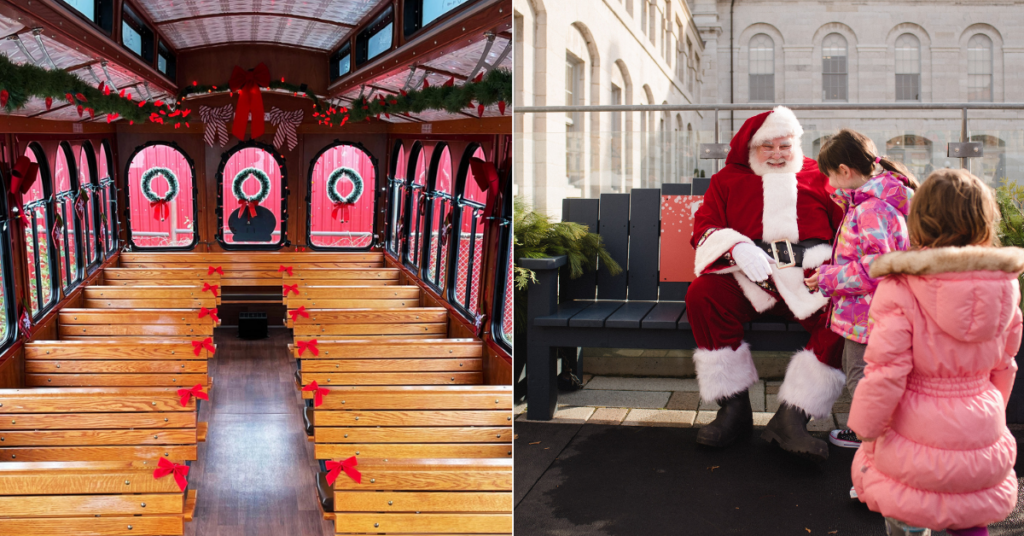 things to do in Kingston in December including the Christmas trolley and Santa visits