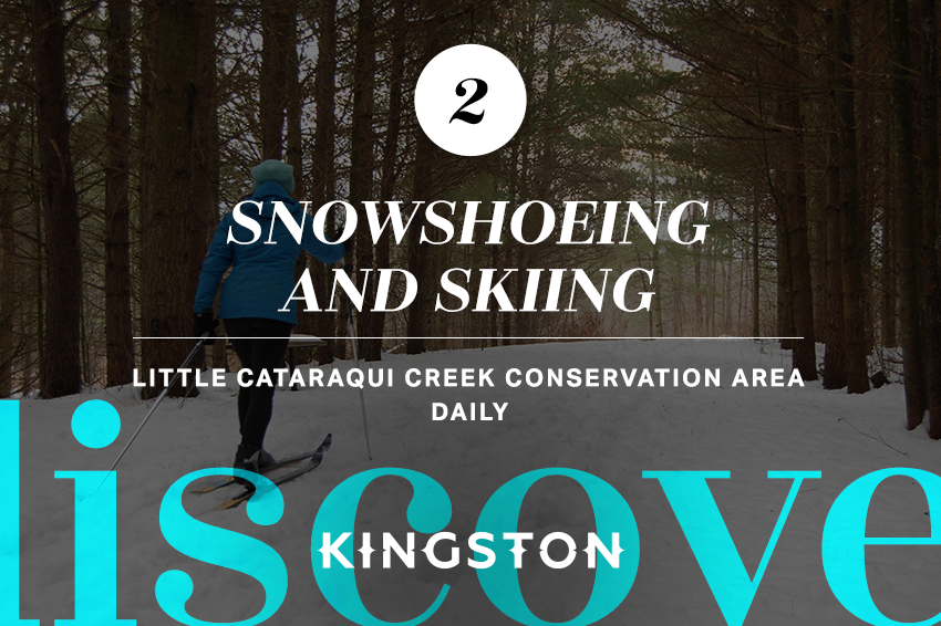 2. Snowshoeing and skiing