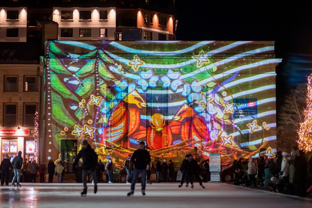 Spirit of Winter art installation in Springer Market Square.