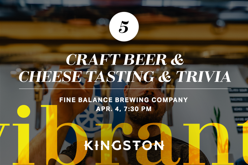 5. Craft beer & cheese tasting & trivia