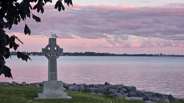 Sunset at An Gorta Mor Park in Kingston