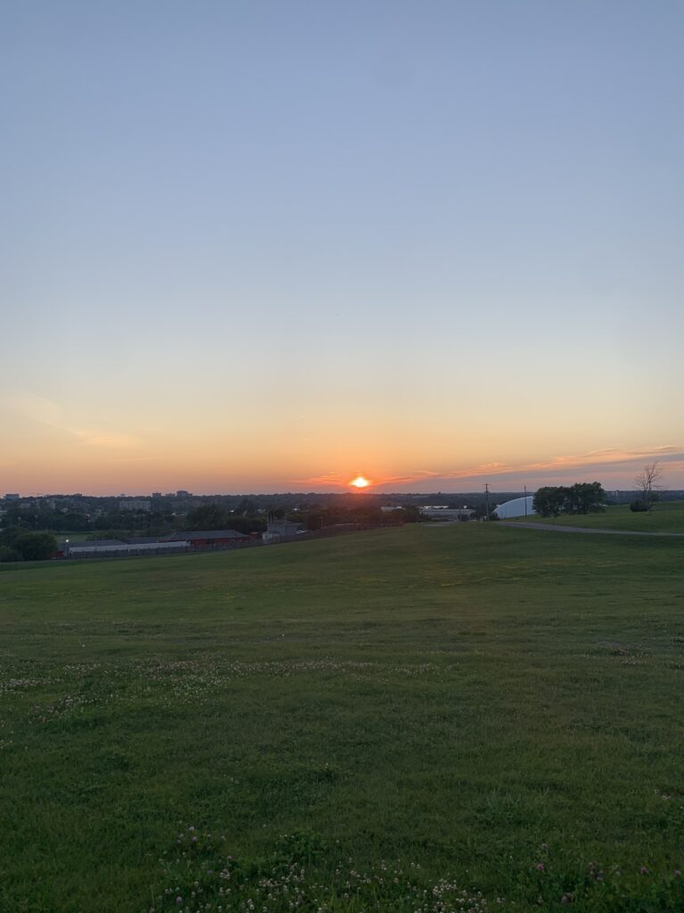 Sunset at Fort Henry hill