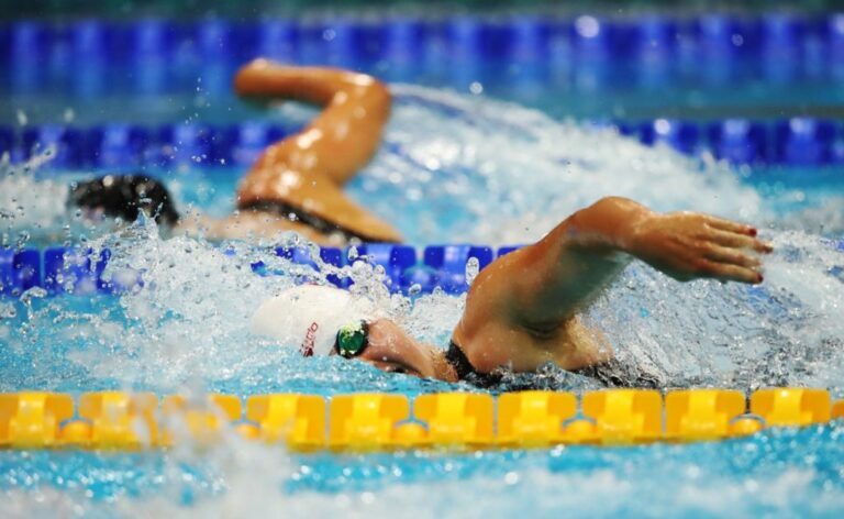 Abbi Tripp swimming